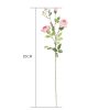 85cm Blue Glass Tall Floor Vase and 12pcs Pink Artificial Fake Flower Set