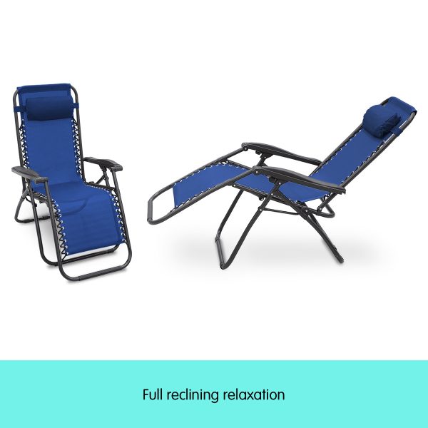 Zero Gravity Reclining Deck Chair – Blue