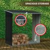 Wallaroo Wood Storage Shed Galvanized Steel – Black