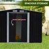 Wallaroo Garden Shed with Semi-Closed Storage – Black – 10 x 8 FT