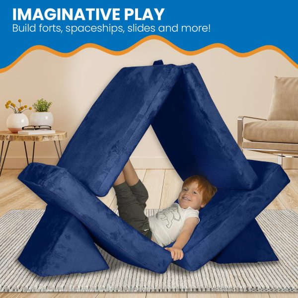 Huddle Kids Modular Play Foam Couch – Navy