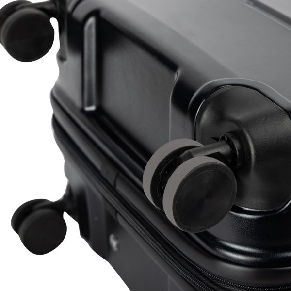 Olympus 3PC Artemis Luggage Set Hard Shell Suitcase ABS+PC – Black