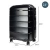 Olympus 3PC Artemis Luggage Set Hard Shell Suitcase ABS+PC – Black