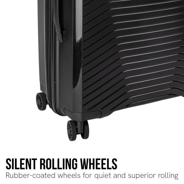 Olympus  Astra Hard Shell Suitcase – 38x23x55 cm, Black