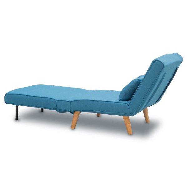 Mosgiel Adjustable Chair Single Sofa Bed Faux Linen