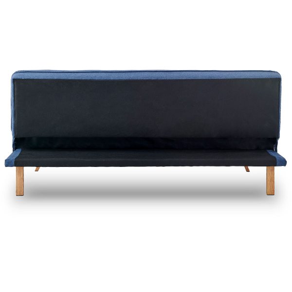 Saybrook 3 Seater Modular Linen Fabric Sofa Bed Couch  – Dark Blue