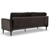 Air Faux Velvet Sofa Bed Couch Furniture Lounge Suite – Black