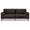 Air Faux Velvet Sofa Bed Couch Furniture Lounge Suite – Black