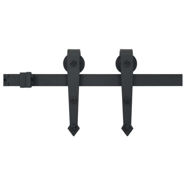 Sliding Door Hardware Kit Steel Black