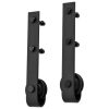 Sliding Door Hardware Kit Steel Black – 183 cm, 1