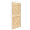 Door Solid Pine Wood – 80×210 cm