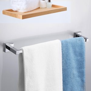 Chrome Towel Bar Rail Bathroom – Single Classic