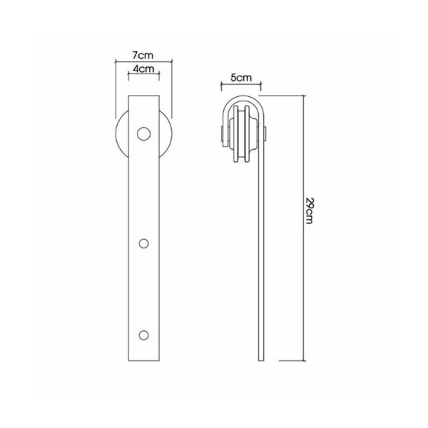 Antique Classic Style Barn Door Hardware Track Roller Kit