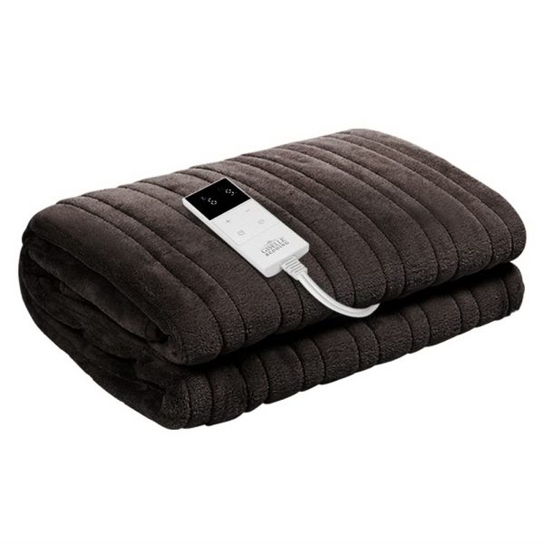 Bedding Electric Throw Blanket – Chocolate