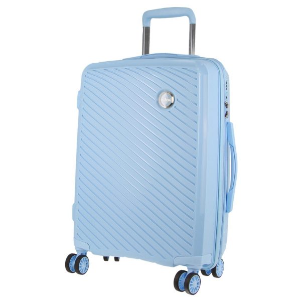 Cardin Inspired Milleni Cabin Luggage Bag Travel Carry On Suitcase 54cm (39L) – Blue