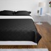 Double-sided Quilted Bedspread – 230×260 cm, Black and White