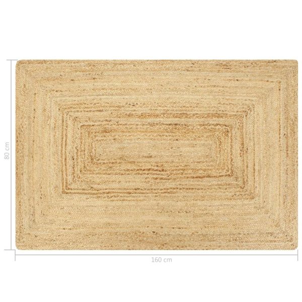 Handmade Rug Jute Natural – 80×160 cm