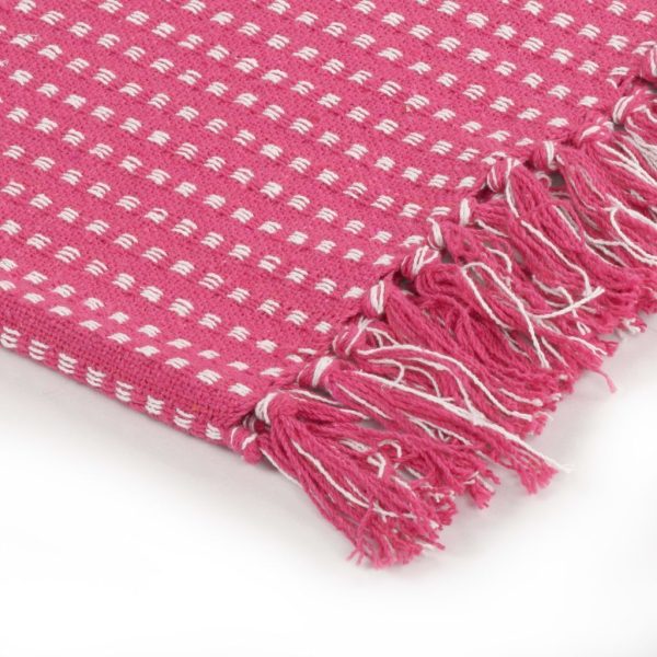 Throw Cotton Herringbone – 125×150 cm, Pink