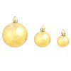 100 Piece Christmas Ball Set 3/4/6 cm – Gold