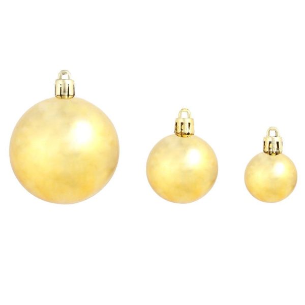 100 Piece Christmas Ball Set 3/4/6 cm – Gold