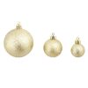 100 Piece Christmas Ball Set 3/4/6 cm – Gold