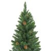 Artificial Christmas Tree with Pine Cones – 150×89 cm, Green