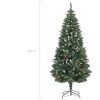 Artificial Christmas Tree with Pine Cones – 180×104 cm, Green and White