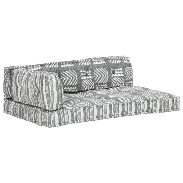 Pallet Sofa Cushion Grey Fabric Patchwork