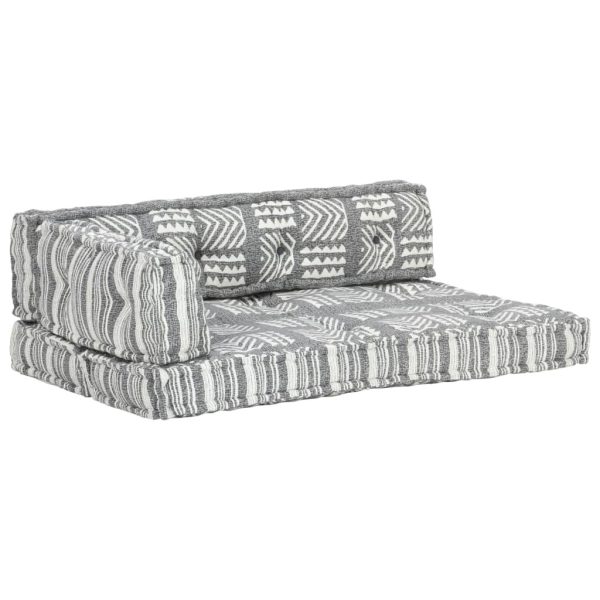 Pallet Sofa Cushion Grey Fabric Patchwork