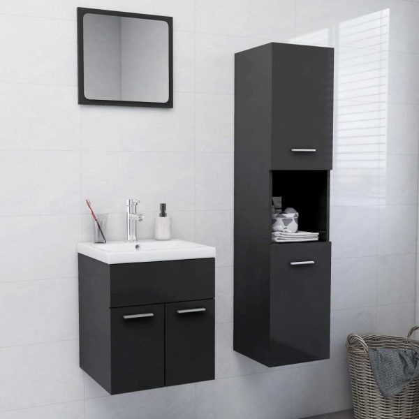 Bathroom Furniture Set Engineered Wood