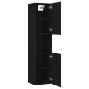 Bathroom Furniture Set Engineered Wood – 60×38.5×46 cm, Black