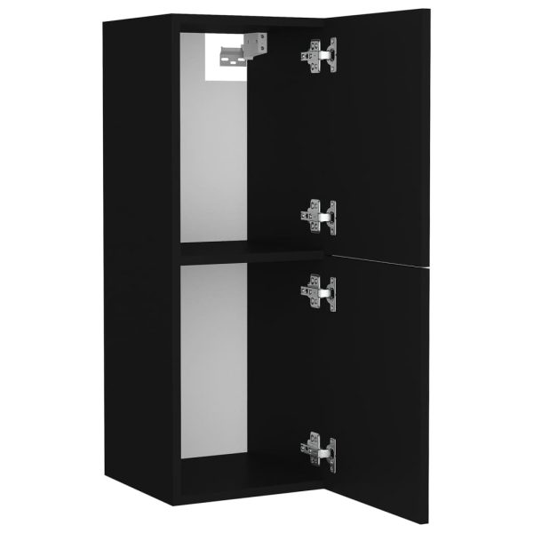 Bathroom Furniture Set Engineered Wood – 60×38.5×46 cm, Black