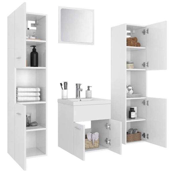 Bathroom Furniture Set Engineered Wood – 41×38.5×46 cm, White