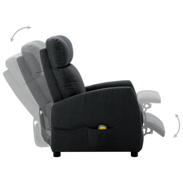 Electric Massage Reclining Chair Fabric – Dark Grey