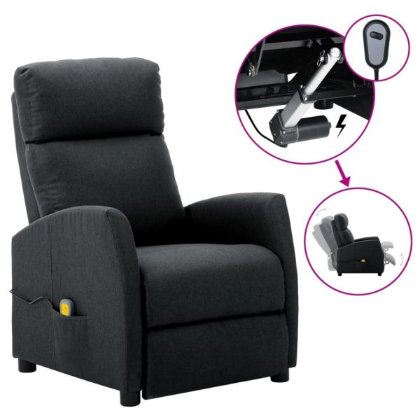 Electric Massage Reclining Chair Fabric – Dark Grey