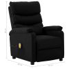 Electric Massage Reclining Chair Faux Leather – Black