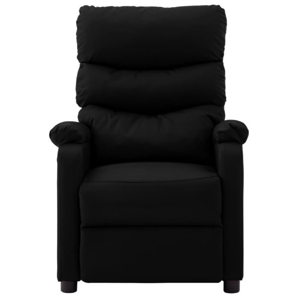 Electric Massage Reclining Chair Faux Leather – Black