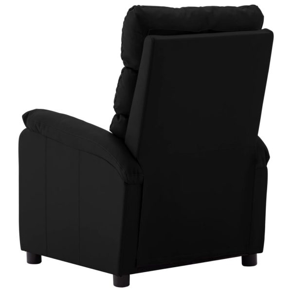 Electric Massage Reclining Chair Faux Leather – Black