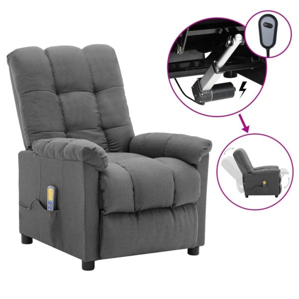 Electric Massage Recliner Fabric – Light Grey