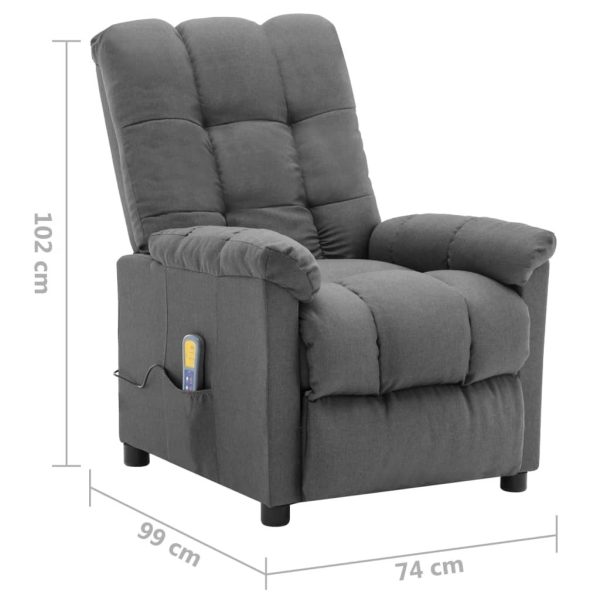 Electric Massage Recliner Fabric – Light Grey