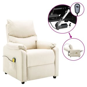 Electric Massage Recliner Fabric – Cream