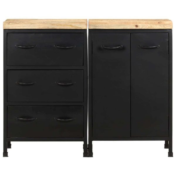 Sideboard Rough Mango Wood – 3 Drawers and 2 Doors