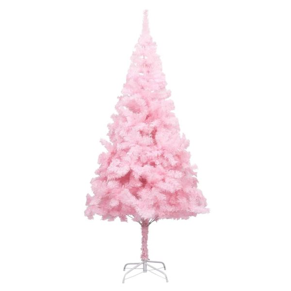 Artificial Christmas Tree with LEDs&Stand PVC – 210×120 cm, Pink