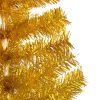 Artificial Christmas Tree with LEDs&Ball Set PVC – 210×120 cm, Gold