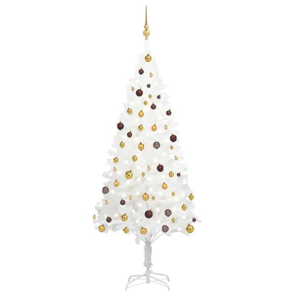 Artificial Christmas Tree with LEDs&Ball Set White