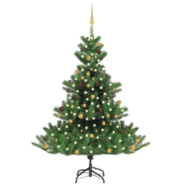 Nordmann Fir Artificial Christmas Tree LED&Ball Set Green