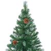 Frosted Christmas Tree with LEDs&Ball Set&Pinecones – 180×90 cm, White