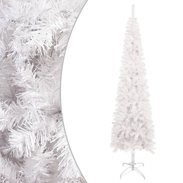 Slim Christmas Tree with LEDs&Ball Set – 120×38 cm, White and Gold