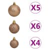 Slim Christmas Tree with LEDs&Ball Set – 120×38 cm, White and Rose