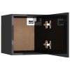 Racine Bedside Cabinet 30.5x30x30 cm Engineered Wood – High Gloss Black, 1